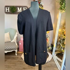 St. John Basics • Santana Knit Short Sleeve Cardigan